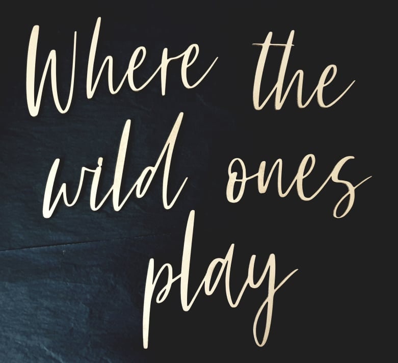 Where the wild ones play Nursery Room Wall Sign