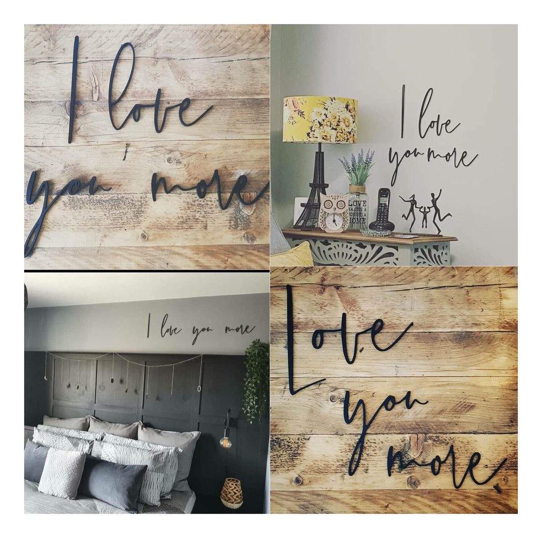 I love you more, Wooden Wall Sign