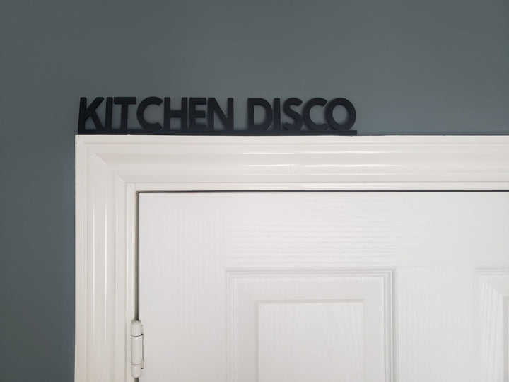 KITCHEN DISCO Little Hippo Door Topper Sign