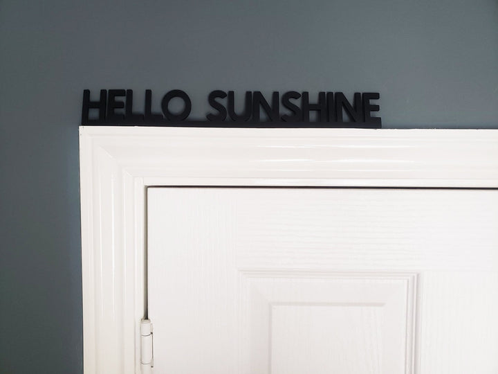 HELLO SUNSHINE Little Hippo Door Topper Sign