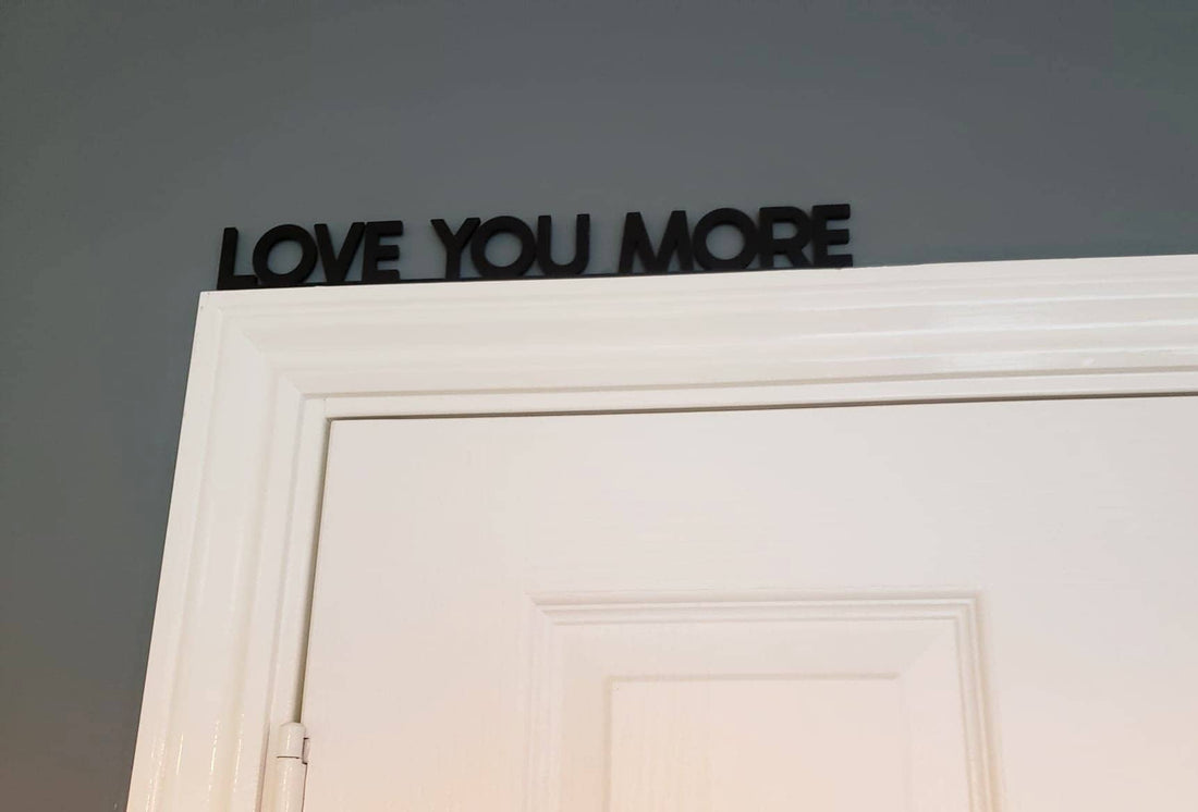 LOVE YOU MORE Little Hippo Door Topper Sign